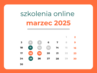 Kalendarz szkoleń online – marzec 2025